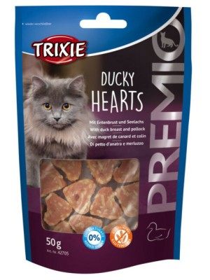 Poslastica za mačke Trixie Ducky Hearts 50gr